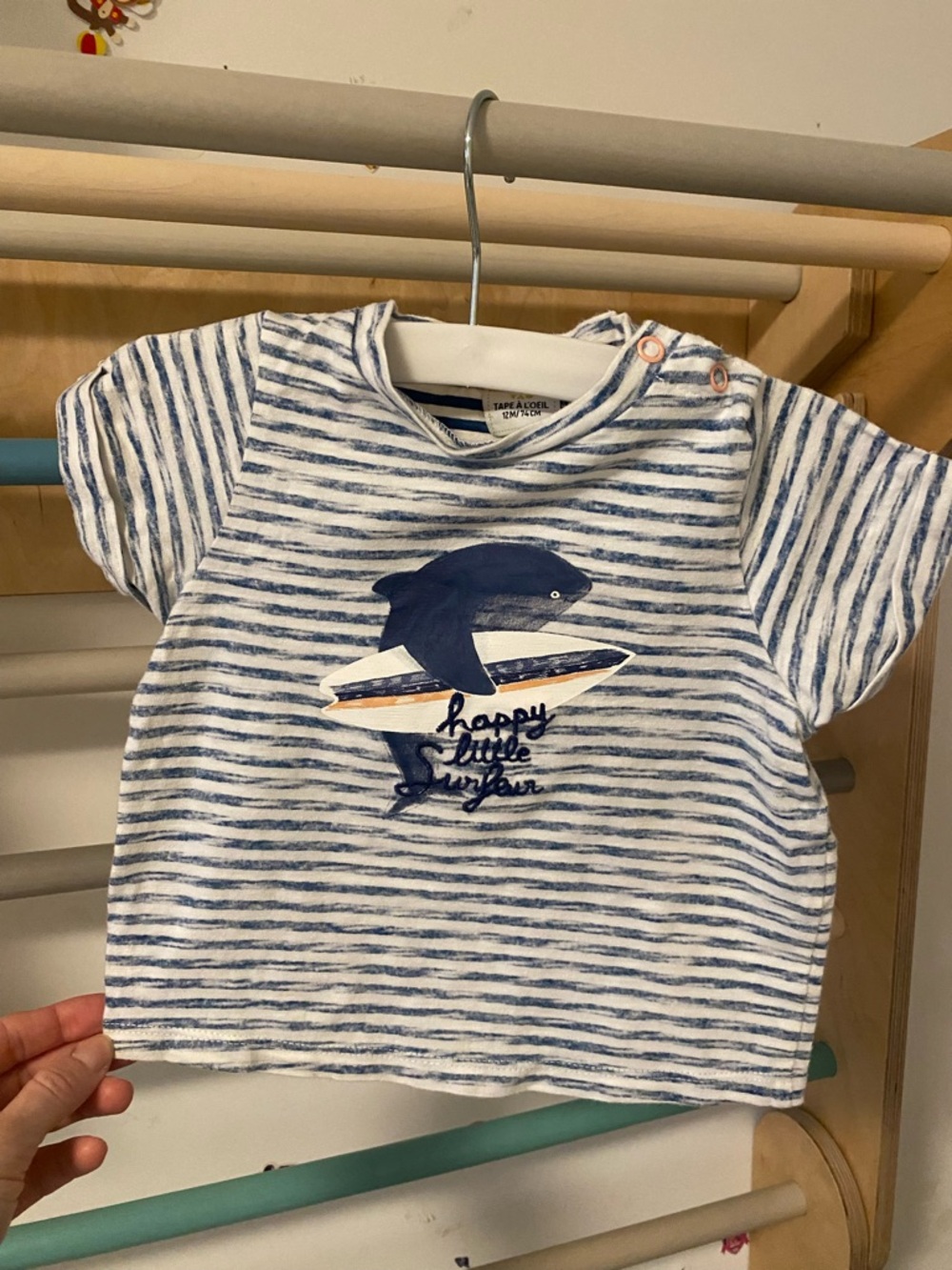 Tape à l’Oeil Baby Boy Surfer striped Tee - Blue